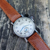 1940s New old stock unused Reda swiss wristwatch with fancy lugs on unusual patented Swiss bracelet