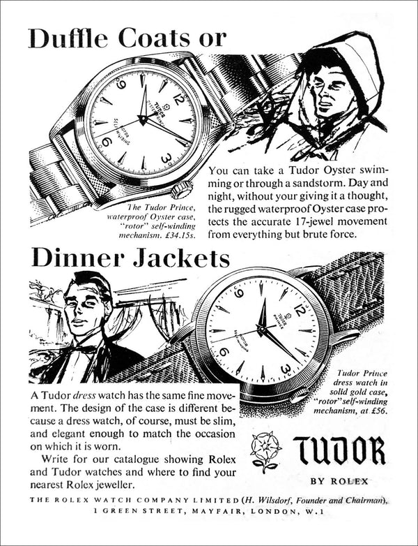 1950s Tudor Oyster Shock-Resisting 'All Arabic numerals' Steel Wristwatch Model 7903 32mm All original