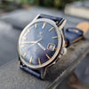 1969 Omega Geneve Automatic Date Model 166.070 with Stunning Rare Electric Blue Dial caliber 565