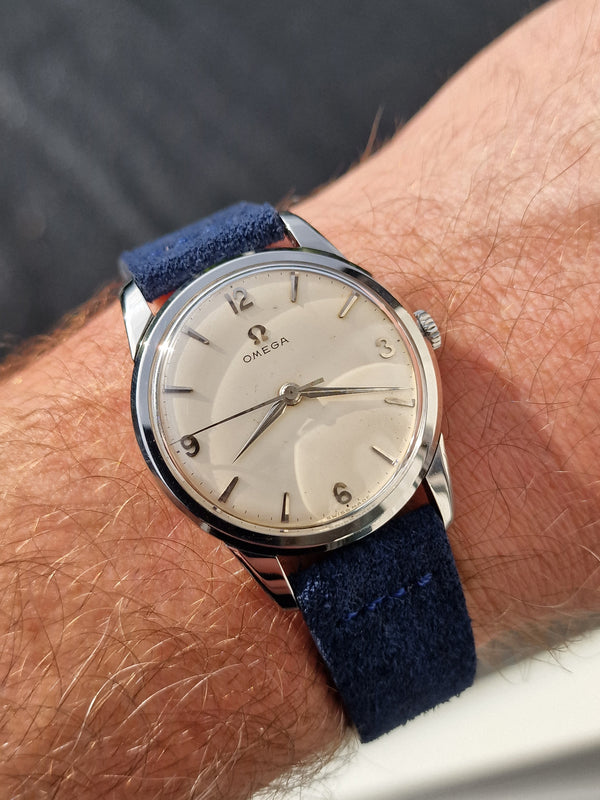 1959 Omega Manual Wind dress watch with central seconds and Mixed Arabic numerals Model 14726