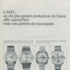 1970s Camy Geneve Alarm Date Model 7809 with Blue Dial in Stainless Steel on Bracelet