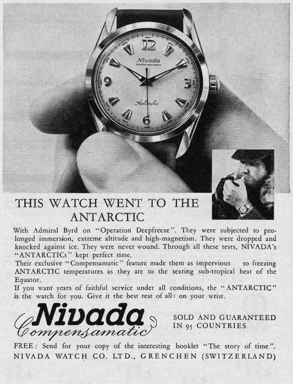 1970s Nivada Compensamatic Fumé blue Day Date automatic watch in Stainless Steel on Bracelet