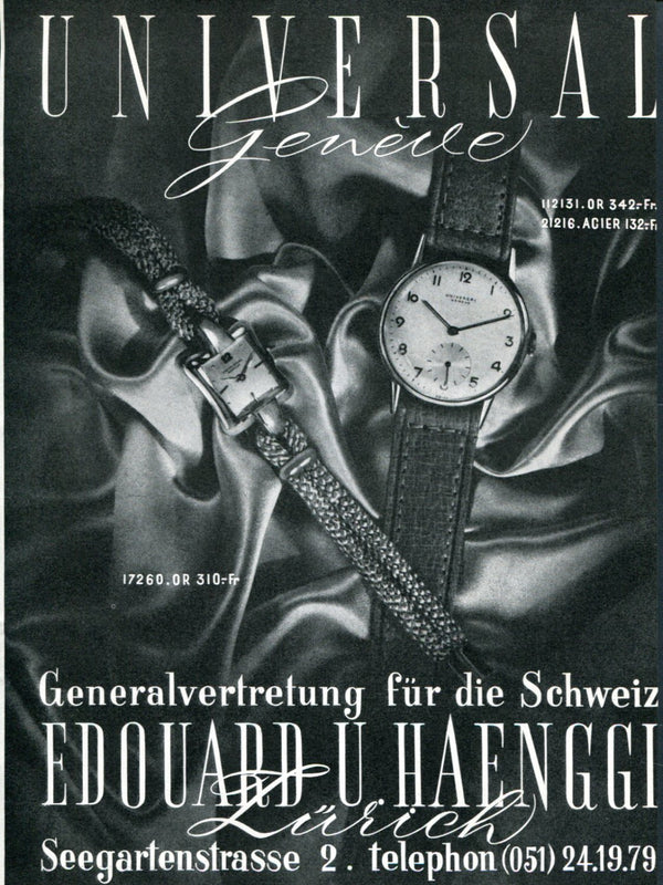 1941-1942 Universal Genève 'Wilhelmina' Wristwatch Dutch market military style unisex 30mm 31250