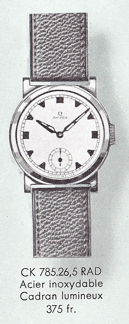 1934 Rare Omega Foibos CK 785 with Deco Enamelled Dial in Stainless Steel on Period Swiss Bracelet
