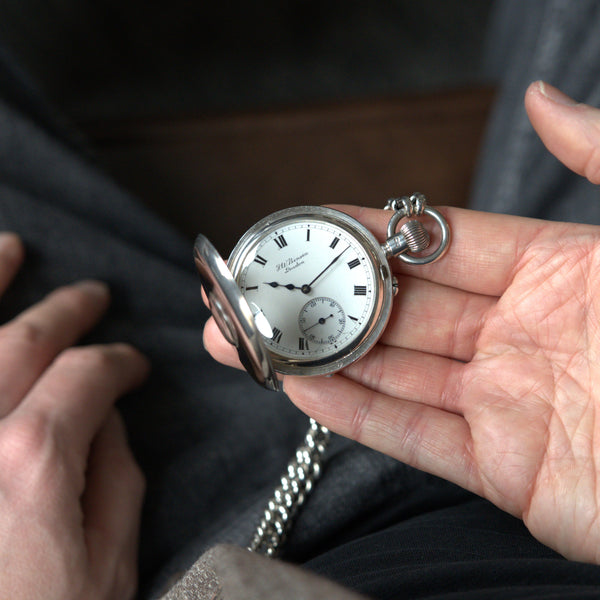 1907 J.W. Benson of London Solid Silver Half Hunter Pocket Watch - Best London Make
