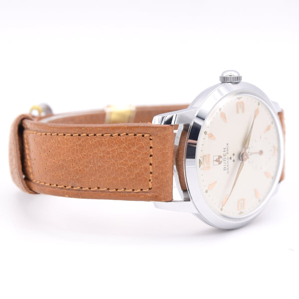 1950s Stunning Buren Grand Prix swiss unused - new old stock wristwatch with strap and tags