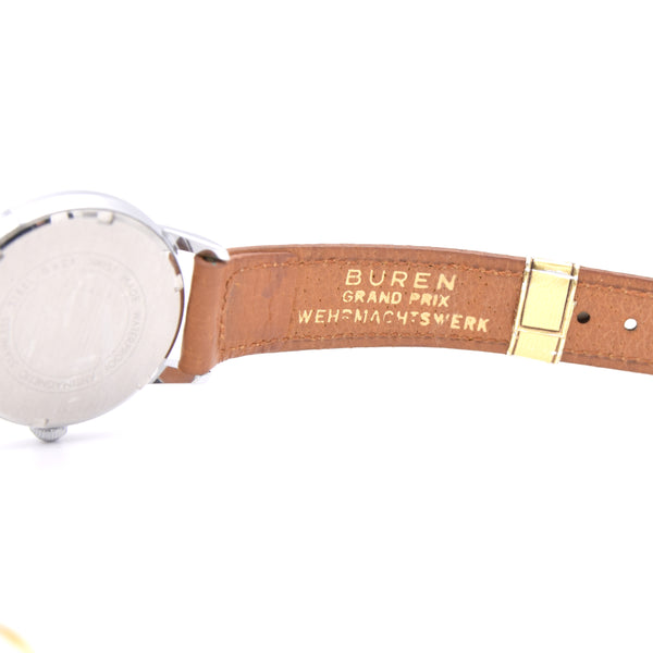 1950s Stunning Buren Grand Prix swiss unused - new old stock wristwatch with strap and tags