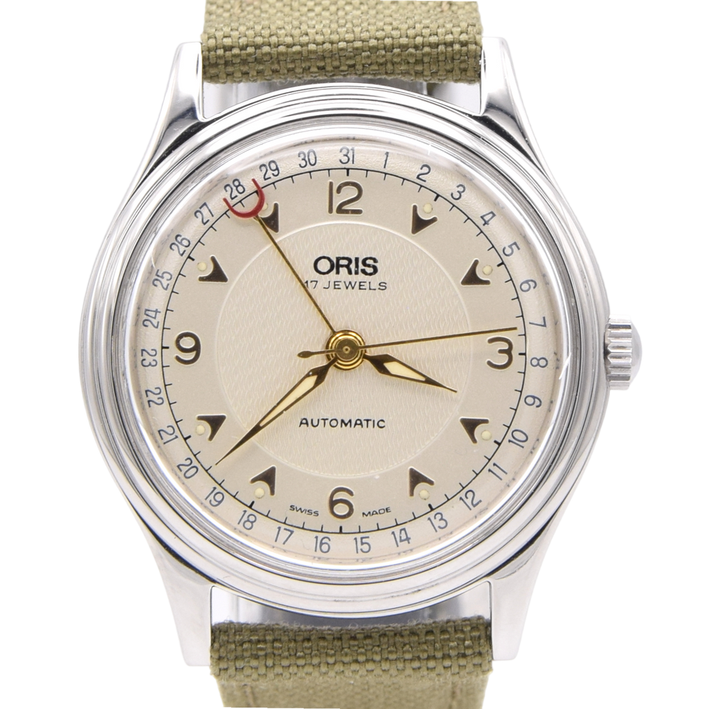 1990s Classic Oris Pointer Date Automatic in Stainless Steel Model