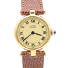 1993 Ladies Cartier 'Must de' Ronde Vendôme with Ivory Roman Numeral Dial in 925 Silver Gilt Box and papers