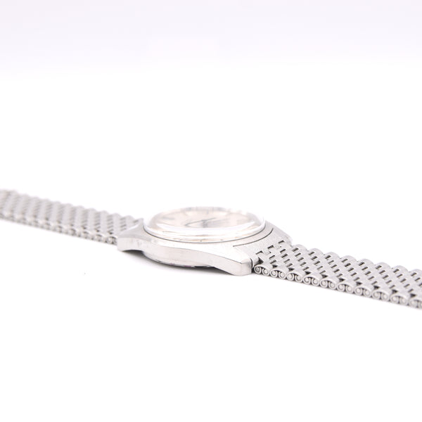 1973 circa Longines Admiral HF Ref. 2301 -1 steel vintage wristwatch on rare fitted NSA bracelet