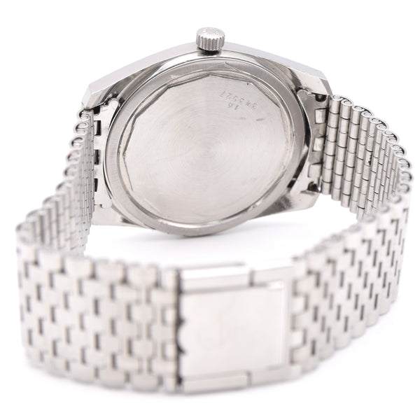 1973 circa Longines Admiral HF Ref. 2301 -1 steel vintage wristwatch on rare fitted NSA bracelet