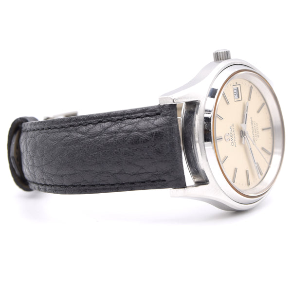 1973 Omega Large 38mm Seamaster Cosmic 2000 Automatic Date Model 166.128 with Silvered Dial