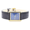 1970s Cartier Tank Mechanical Manual Wind with lapis lazuli type Dial in 925 case with box
