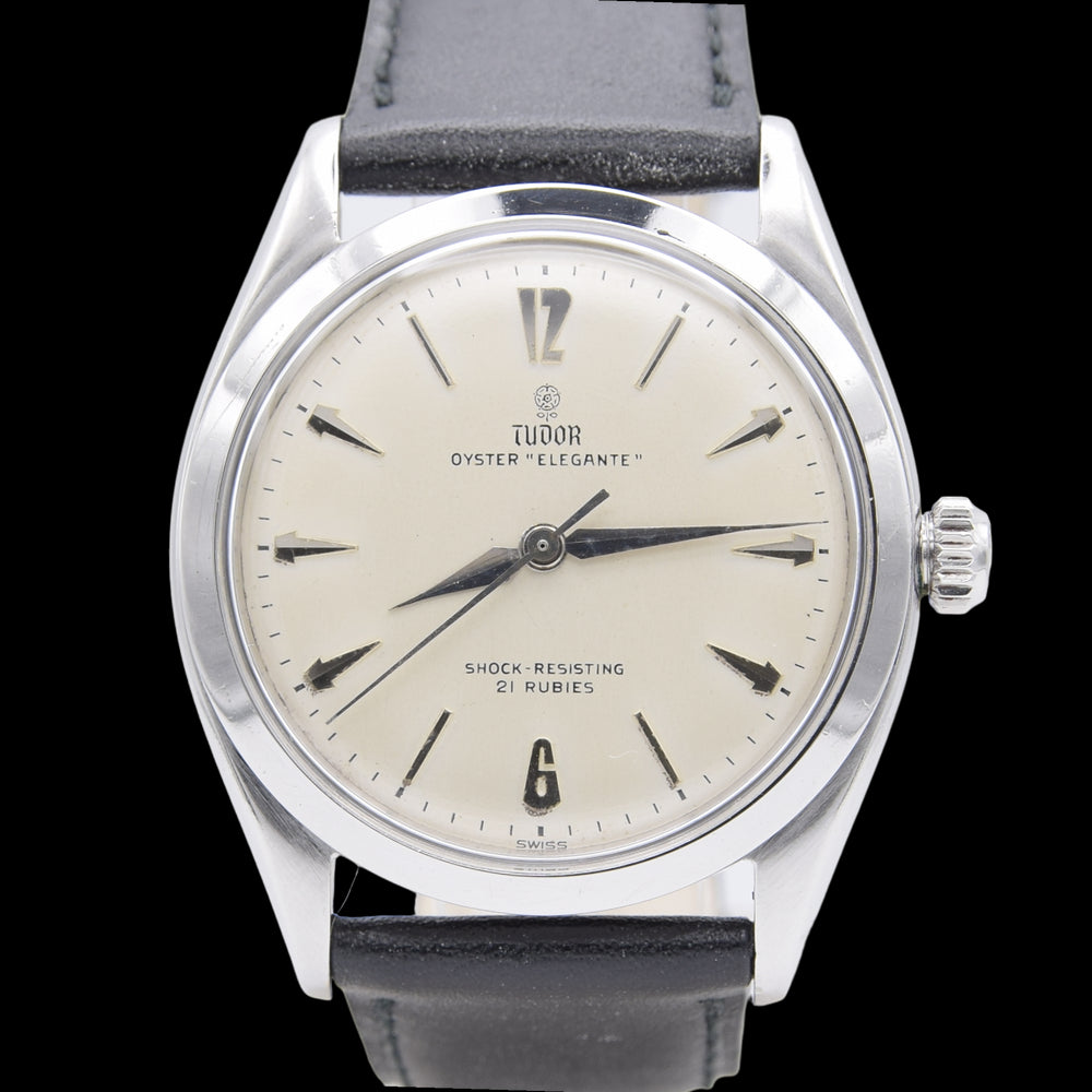 1959 Tudor Oyster 'Elegante' Wristwatch Model 7960 with rare Dial in Stainless Steel 34mm