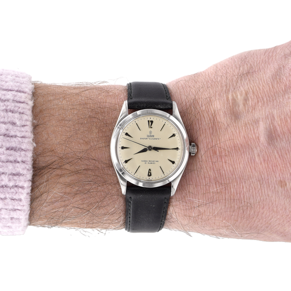 1959 Tudor Oyster 'Elegante' Wristwatch Model 7960 with rare Dial in Stainless Steel 34mm