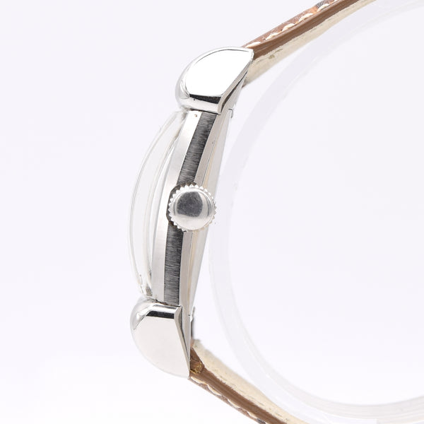 1940s Cyma - Tavannes Rectangular Early Waterproof Patent Wristwatch with fabulous claw lugs