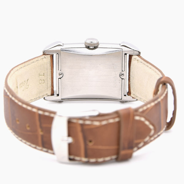 1940s Cyma - Tavannes Rectangular Early Waterproof Patent Wristwatch with fabulous claw lugs