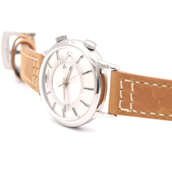 1968 Jaeger LeCoultre Jumbo Memovox Alarm Date Wristwatch Model 855 in Stainless Steel Caliber 825