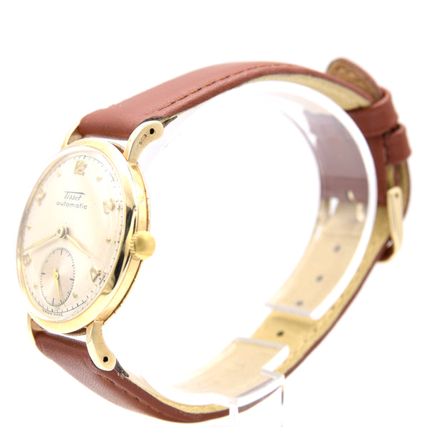 1949 early Tissot bumper Automatic solid 9ct gold dress Watch with amazing original dial