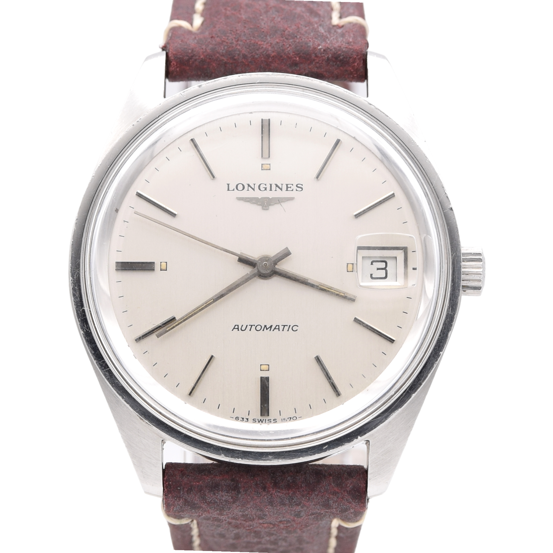 1979 Stunning Longines Automatic Model 1570 - 633 in Stainless Steel Rolls Royce link
