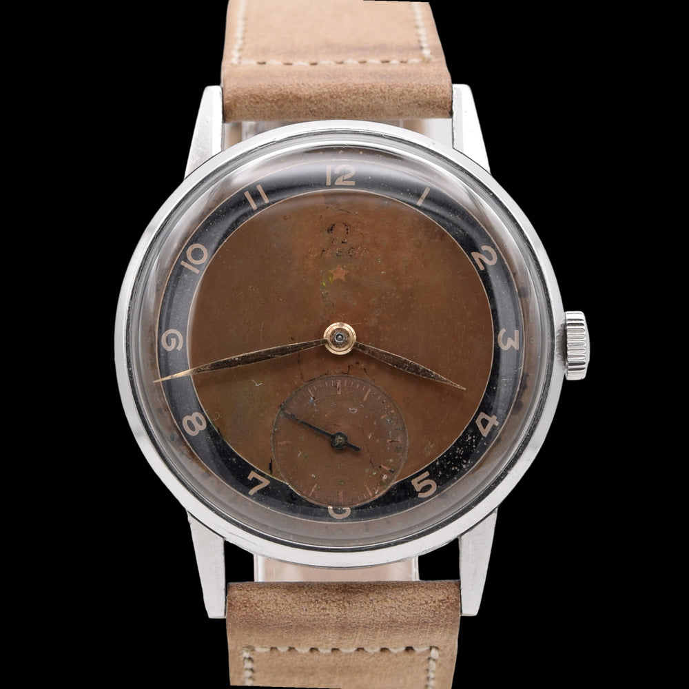 1939 Rare Omega 'Teddington' Red Star with Two Tone Radial Dial Model 2271 Cal. 30T2 PC Brazilian Market