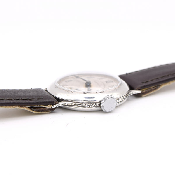 1928 Art deco solid 925 sterling silver Goldsmiths & Silversmiths watch English hallmarks