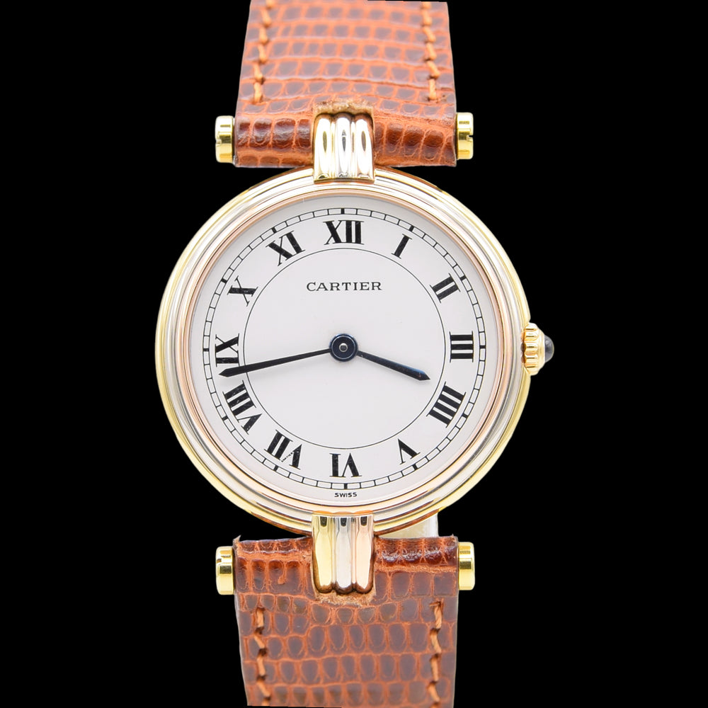 1990s Ladies classic Cartier Vendôme "Trinity" Tricolore Three Colour 18k Solid Gold Model 8100