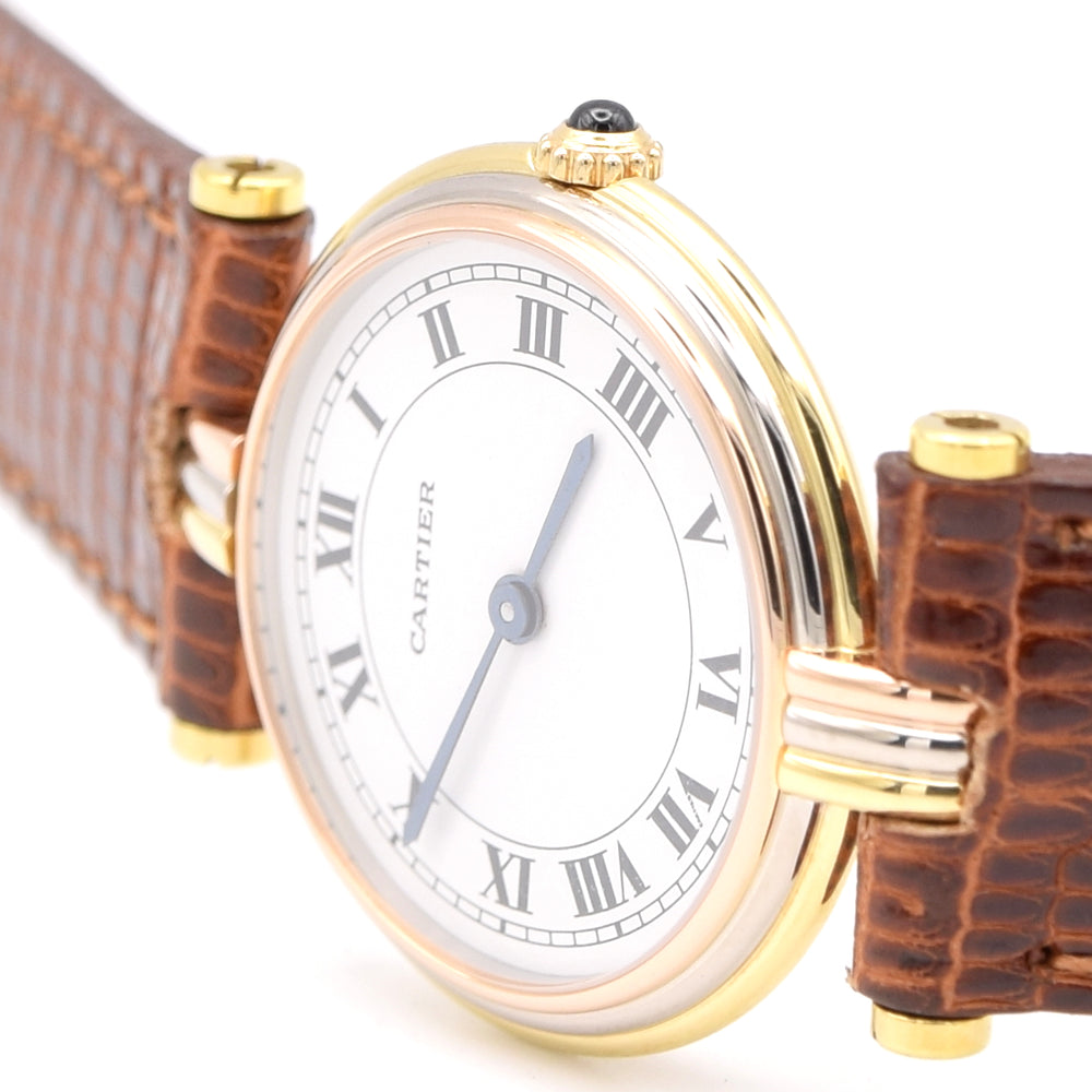 1990s Ladies classic Cartier Vendôme "Trinity" Tricolore Three Colour 18k Solid Gold Model 8100