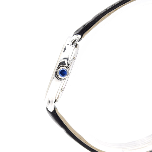 1990s ladies Cartier 'Must de' Ronde with Art Deco Numerals in 925 Sterling Silver Case Model 1806