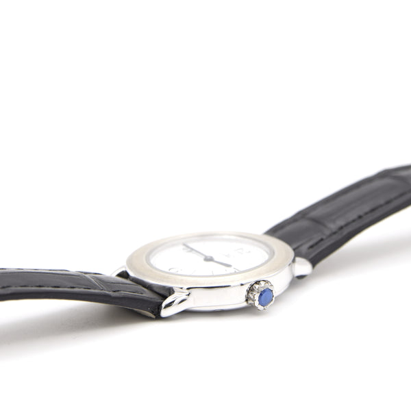 1990s ladies Cartier 'Must de' Ronde with Art Deco Numerals in 925 Sterling Silver Case Model 1806