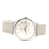 1960s classic Rotary Flyer Wristwatch 21 Jewels in steel with satin silver dial + Box