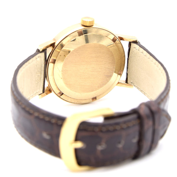 1976 Garrard Automatic Date Wristwatch in solid 9ct Gold with Original Box and papers