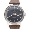 1974 Omega Genève Date Classic Wristwatch with deep seam blue dial Manual Wind Model 136.009 in steel