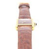 1970s Cartier Ladies Tank Mechanical with Unique Burgundy Red Patina Dial in 925 Sterling Silver Gilt Vermeil Case