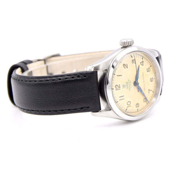 1950s Tudor Oyster Shock-Resisting 'All Arabic numerals' Steel Wristwatch Model 7903 32mm All original