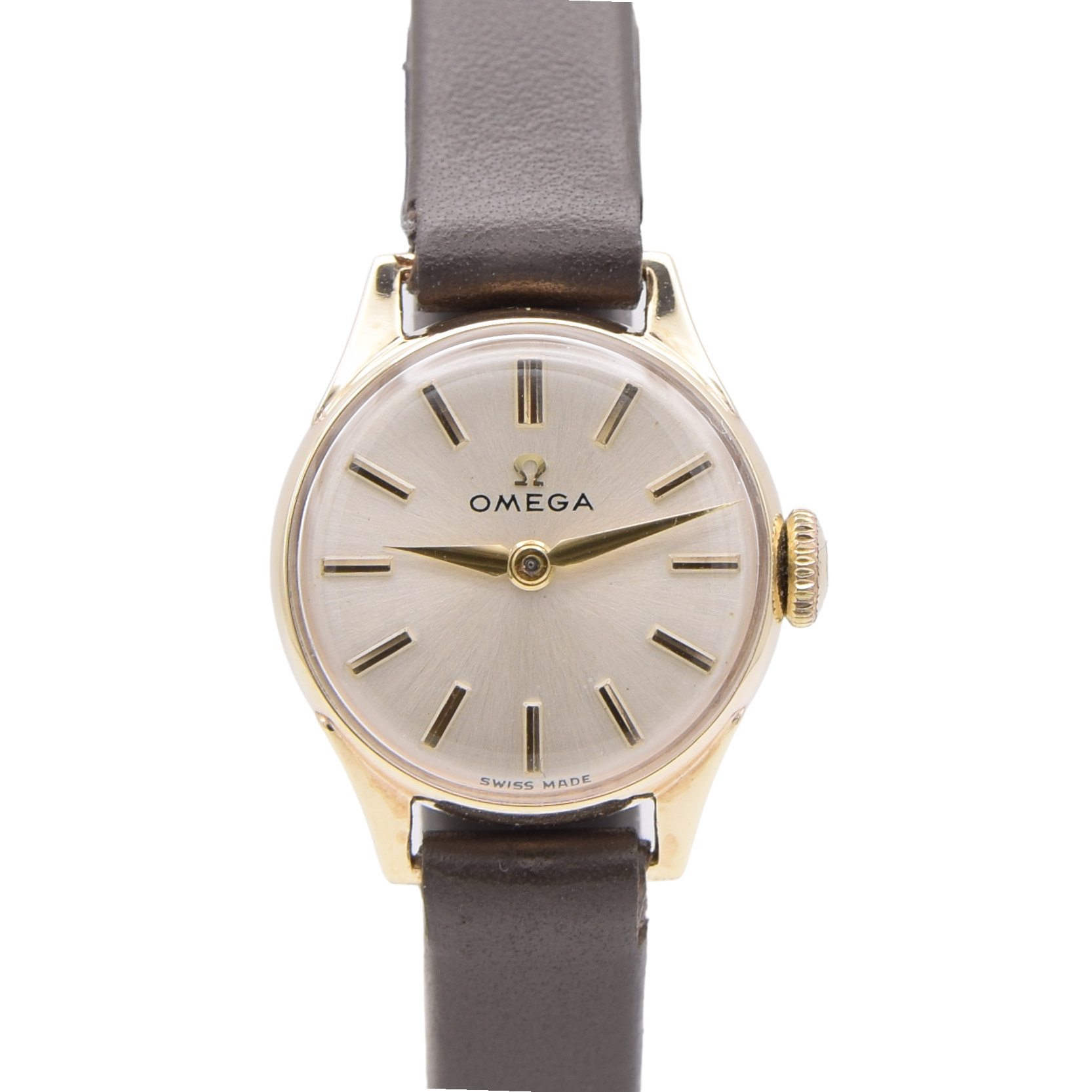 1958 Omega Petite ladies dress watch in solid 9ct Gold with Omega box - papers -buckle