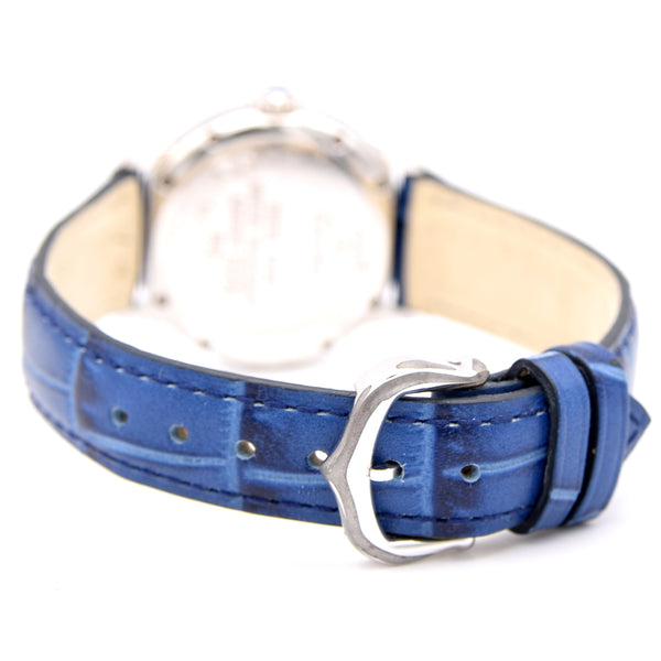 1990s ladies Cartier 'Must de' Ronde with Art Deco Numerals in 925 Sterling Silver Case Model 1806