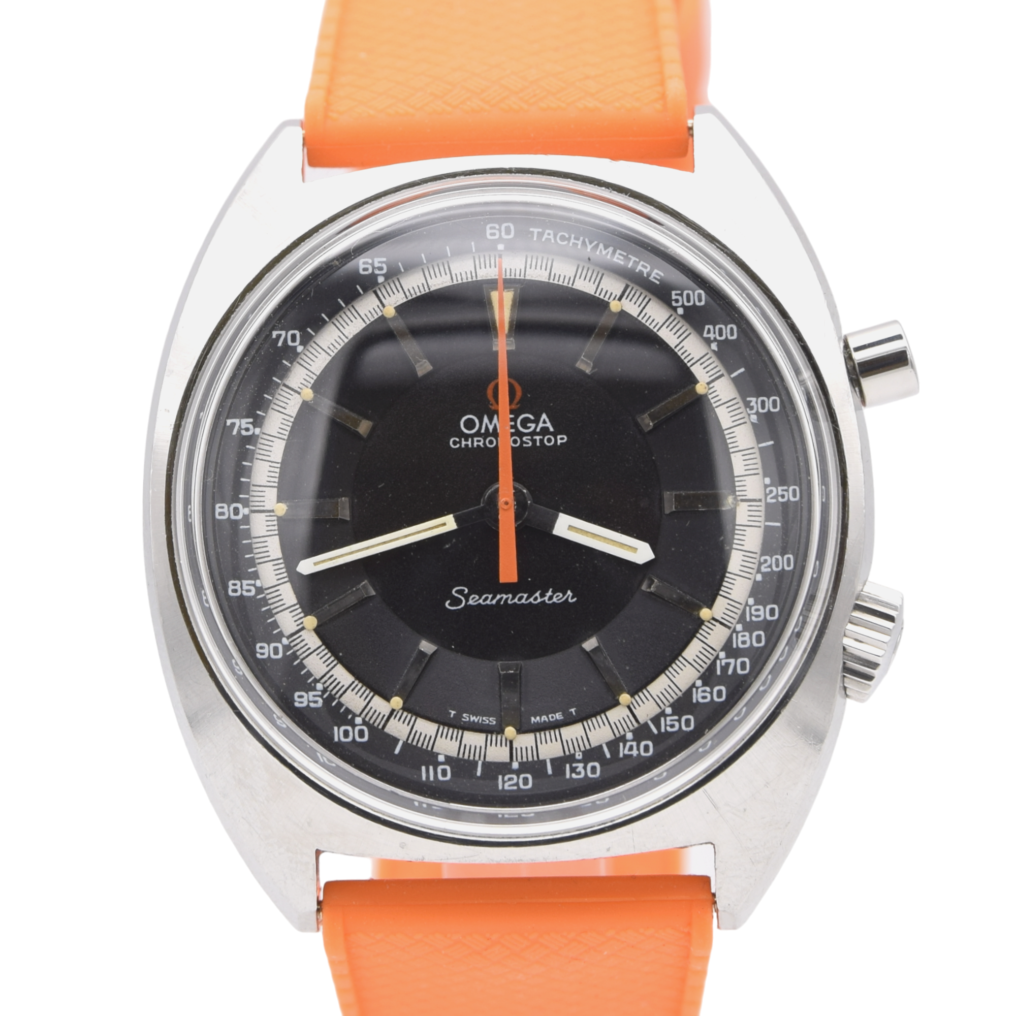 1968 Omega Seamaster Chronostop Jumbo Style Watch Model 145.007 in Stainless Steel