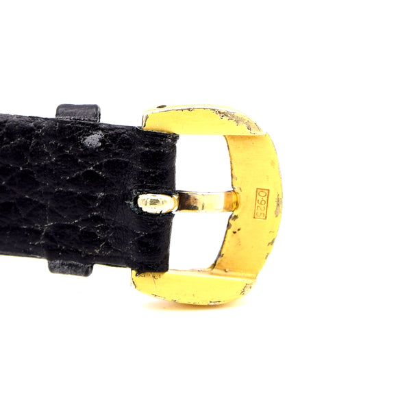 1975 Designer RoyKing square Tank watch 925 Sterling silver / gilt  Manual Winding with buckle
