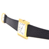 1975 Designer RoyKing square Tank watch 925 Sterling silver / gilt  Manual Winding with buckle