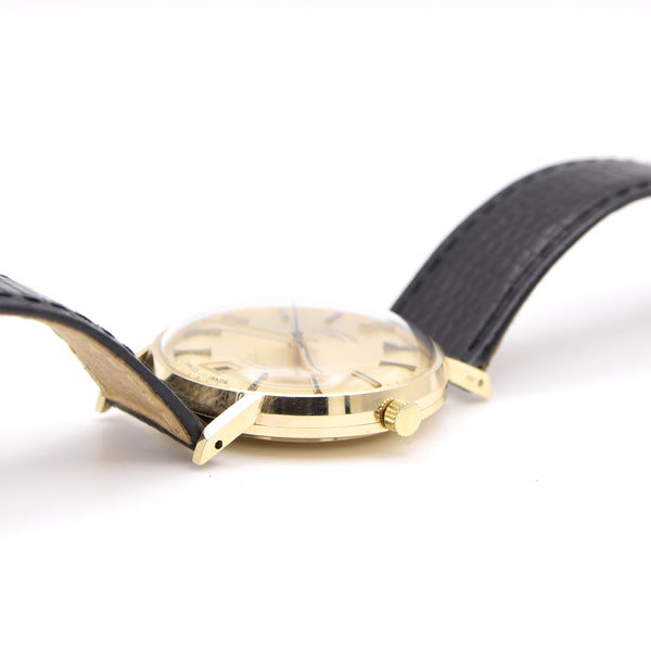 1972 Rotary solid 9ct Gold automatic date Wristwatch like new + Box & Buckle & strap