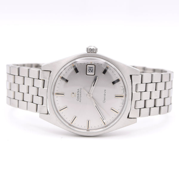 1969 Omega Geneve Automatic Date Model 166.041 in Stainless Steel Cal 565 Brick original Bracelet