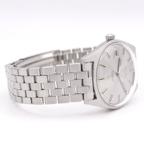 1969 Omega Geneve Automatic Date Model 166.041 in Stainless Steel Cal 565 Brick original Bracelet