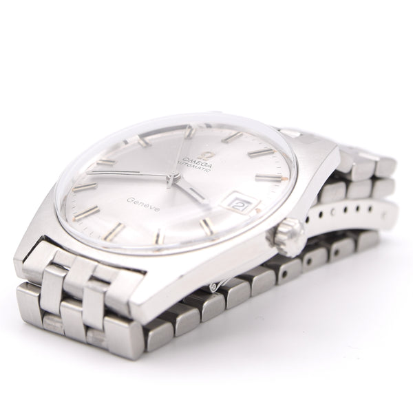 1969 Omega Geneve Automatic Date Model 166.041 in Stainless Steel Cal 565 Brick original Bracelet