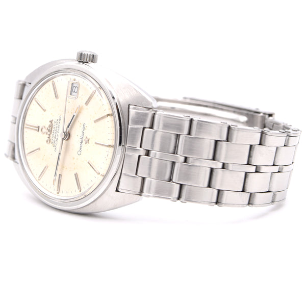 1967 Omega Constellation Automatic Wristwatch in Stainless Steel Chronometer Date Model 168.017