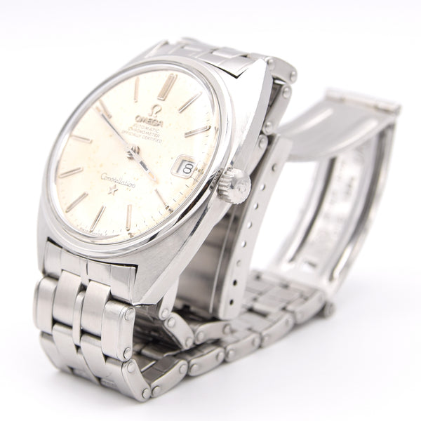 1967 Omega Constellation Automatic Wristwatch in Stainless Steel Chronometer Date Model 168.017
