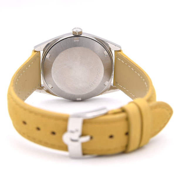 1968 Omega Genève Automatic with Satin Silver Sunburst dial in Steel Model 165.041 box & Papers