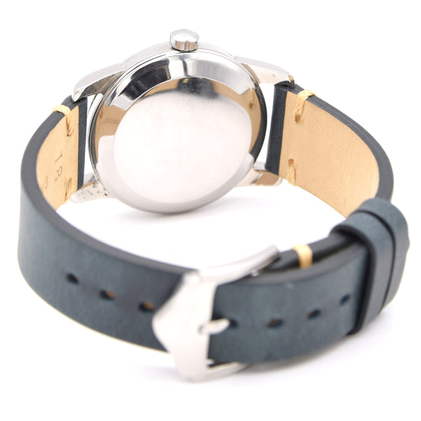 1954 Omega Seamaster bumper Automatic first Date Wristwatch Model 2757 Off-White Dial in Steel