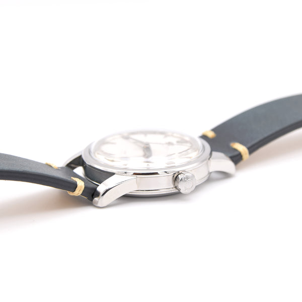 1954 Omega Seamaster bumper Automatic first Date Wristwatch Model 2757 Off-White Dial in Steel