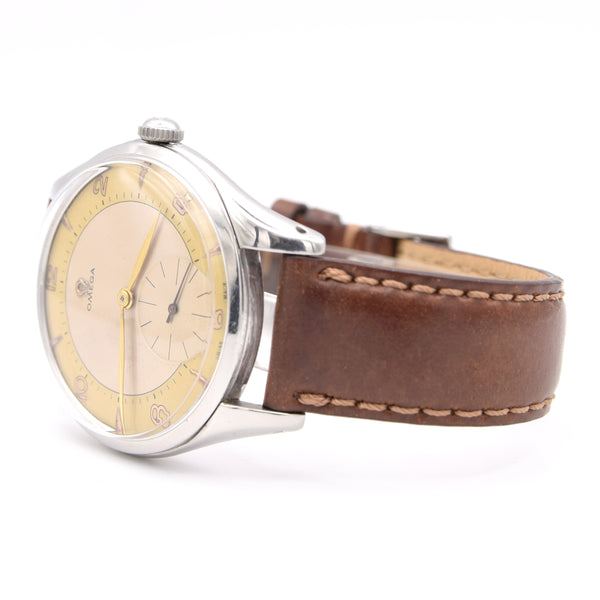 1956 Omega Huge Jumbo watch with Mixed Arabic Dial and Sub Seconds Model 2580-1  in Stainless Steel